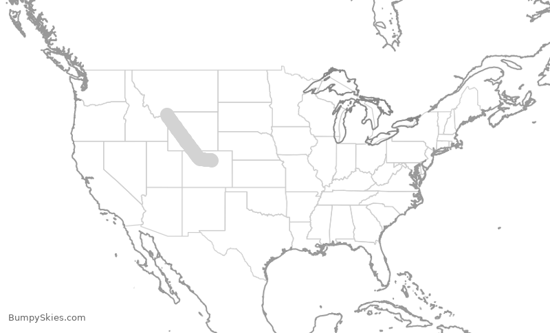 Turbulence forecast map for SKW6062, DEN to WYS
