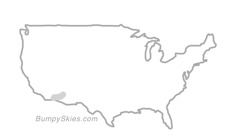Map of continental US with illustrated flight path and turbulence forecast (described in text below)