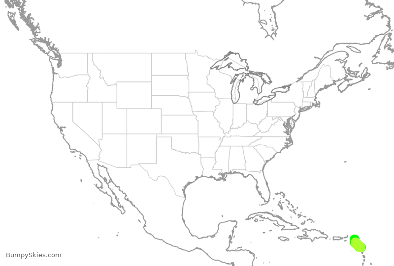 Turbulence forecast map for STB2758, FFR to FFJ