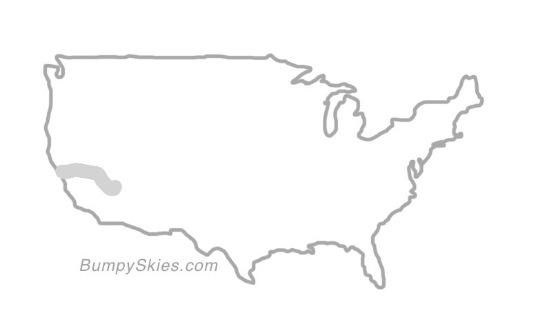 Map of continental US with illustrated flight path and turbulence forecast (described in text below)