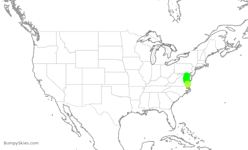 Turbulence forecast map for SWA1100, BWI to ORF