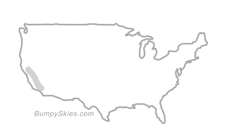Map of continental US with illustrated flight path and turbulence forecast (described in text below)