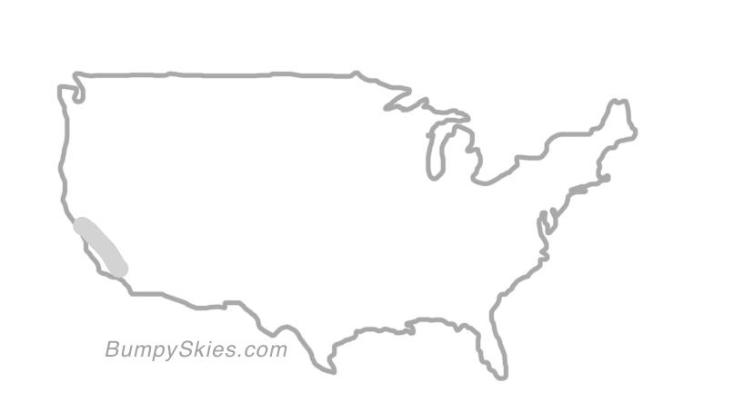 Map of continental US with illustrated flight path and turbulence forecast (described in text below)
