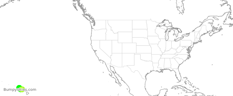 Turbulence forecast map for SWA1860, HNL to LIH