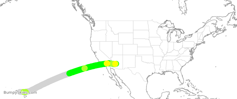 Turbulence forecast map for SWA1877, HNL to PHX