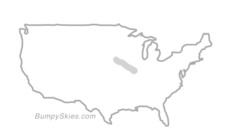 Map of continental US with illustrated flight path and turbulence forecast (described in text below)