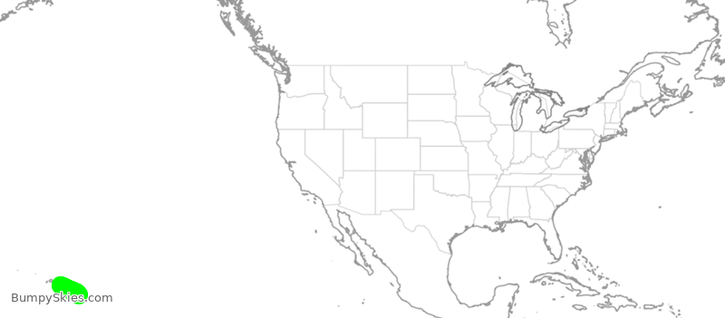 Turbulence forecast map for SWA2251, HNL to HTO