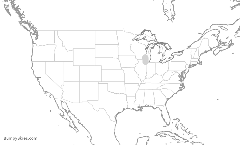 Turbulence forecast map for SWA2278, MDW to MKE