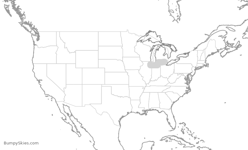 Turbulence forecast map for SWA2587, DTW to MDW