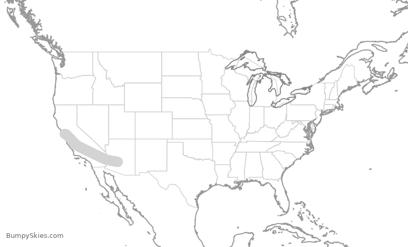 Turbulence forecast map for SWA2680, PHX to OAK