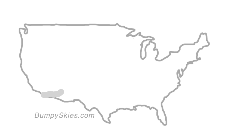 Map of continental US with illustrated flight path and turbulence forecast (described in text below)