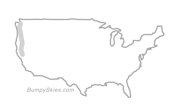Map of continental US with illustrated flight path and turbulence forecast (described in text below)