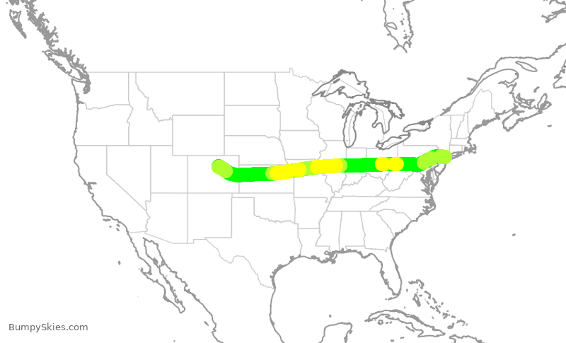 Turbulence forecast map for SWA309, LGA to DEN