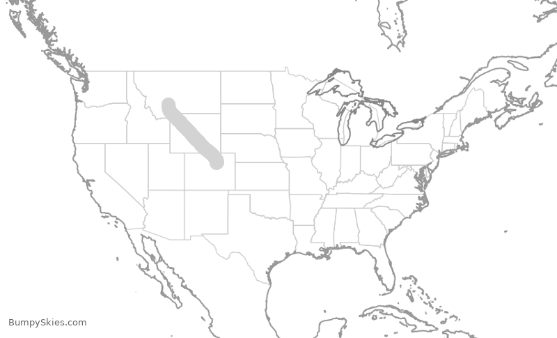 Turbulence forecast map for SWA3199, DEN to BZN