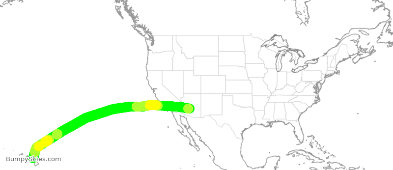 Turbulence forecast map for SWA3840, PHX to HOG