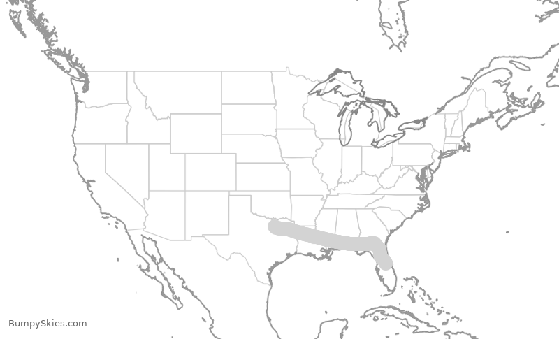 Turbulence forecast map for SWA4326, DAL to MCO