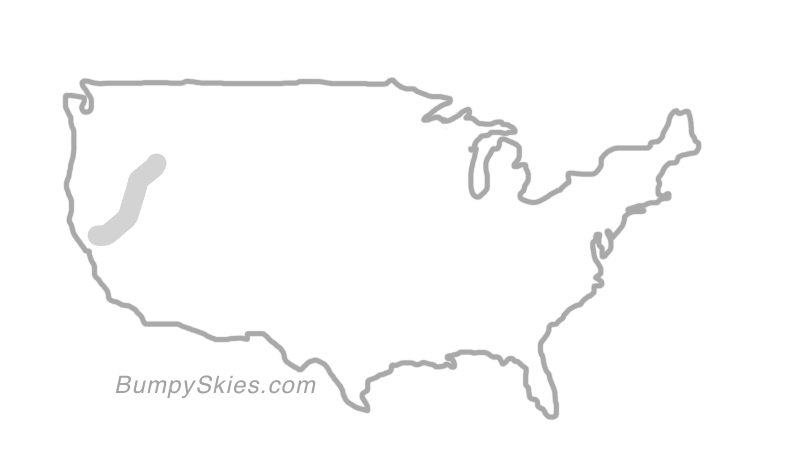 Map of continental US with illustrated flight path and turbulence forecast (described in text below)
