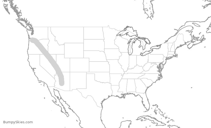 Turbulence forecast map for SWA4426, PHX to PDX