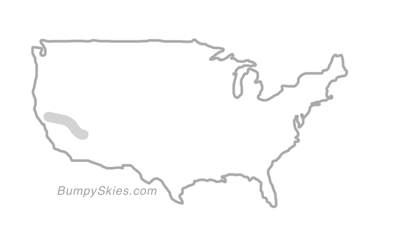 Map of continental US with illustrated flight path and turbulence forecast (described in text below)