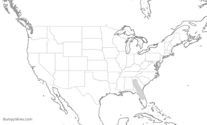 Turbulence forecast map for SWA606, ATL to MCO