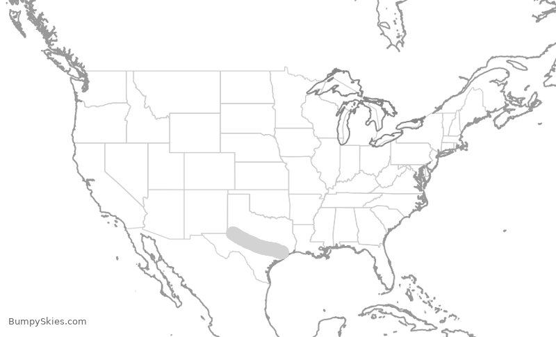 Turbulence forecast map for SWA8686, HOU to MAF