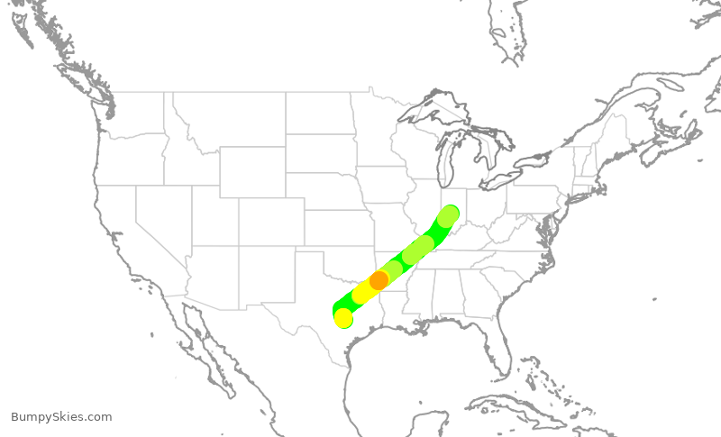 Turbulence forecast map for SWA927, AUS to IND