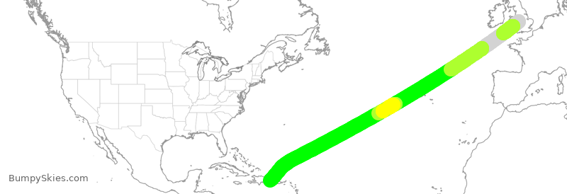 Turbulence forecast map for TOM566, GBB to DPC