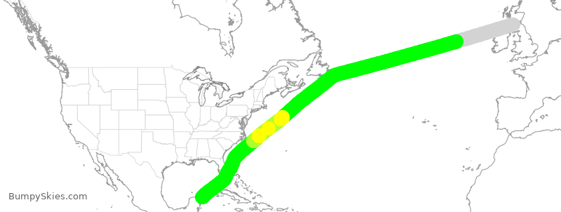 Turbulence forecast map for TOM620, GPF to MUN