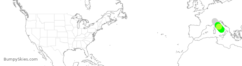 Turbulence forecast map for TWY206, LIN to NAP