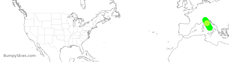 Turbulence forecast map for TWY206, NAP to VRN