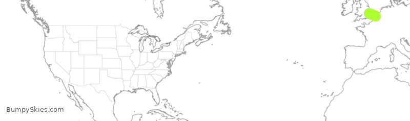 Turbulence forecast map for TWY221, STN to OST