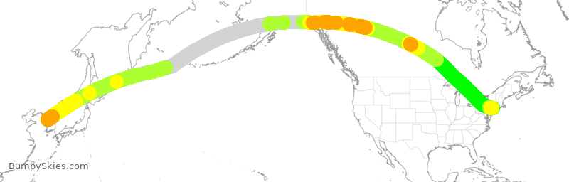 Turbulence forecast map for TWY317, GMP to TEB