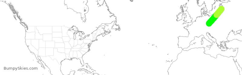 Turbulence forecast map for TWY420, PRG to RIX