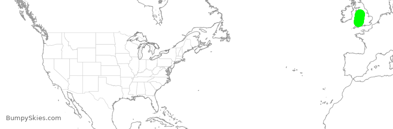 Turbulence forecast map for TWY673, CWL to LPL