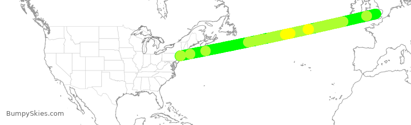 Turbulence forecast map for TWY844, LTN to HPN