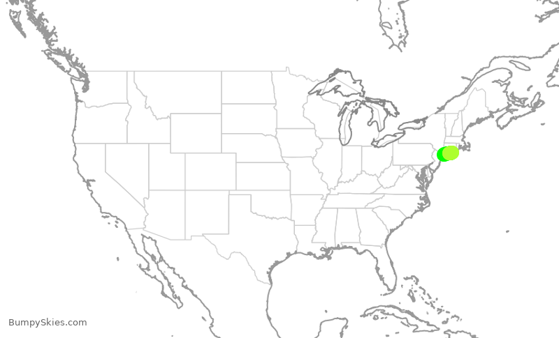 Turbulence forecast map for TWY86, FRG to KJPX
