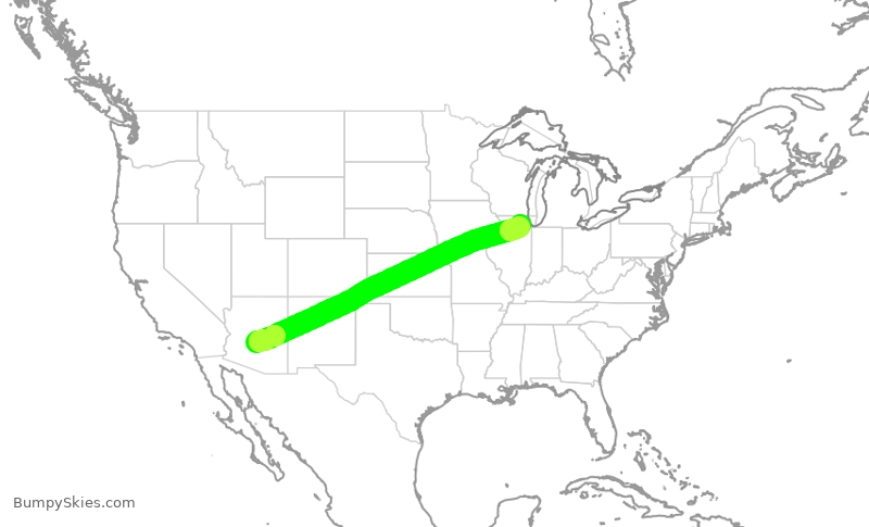 Turbulence forecast map for TWY876, SCF to DPA