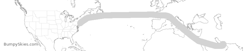 Turbulence forecast map for UAE9966, JFK to MDW