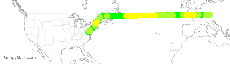 Turbulence forecast map for UAL109, DDM to IAD