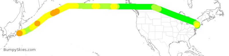 Turbulence forecast map for UAL130, JTT to EWR