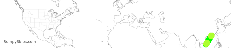 Turbulence forecast map for UAL152, HHH to VTS