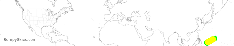 Turbulence forecast map for UAL157, GUM to ROR