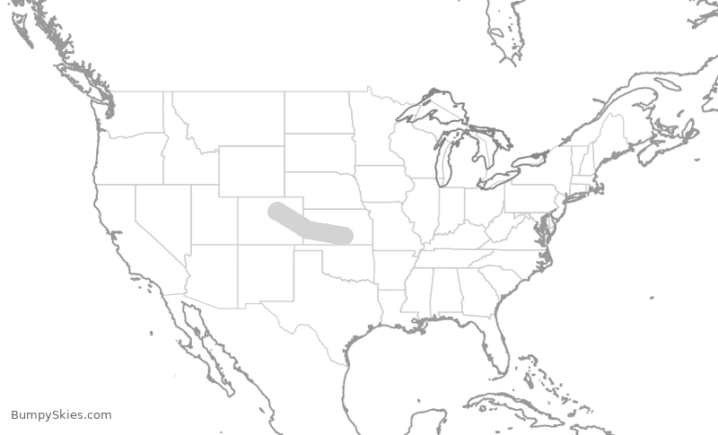 Turbulence forecast map for UAL1658, ICT to DEN