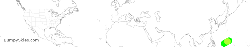 Turbulence forecast map for UAL186, TYA to GUM