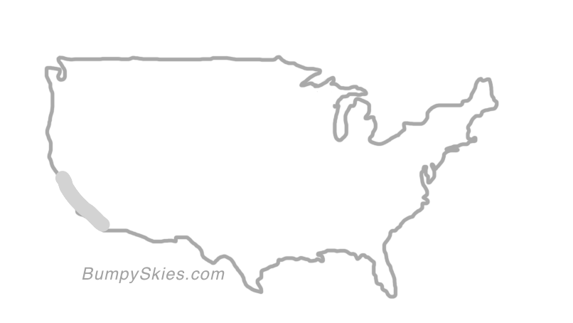 Map of continental US with illustrated flight path and turbulence forecast (described in text below)