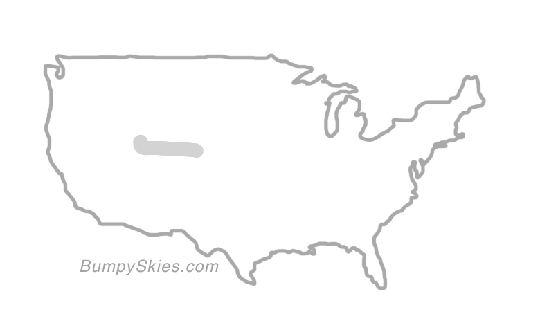 Map of continental US with illustrated flight path and turbulence forecast (described in text below)
