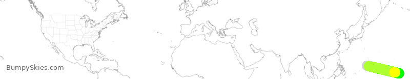 Turbulence forecast map for UAL3888, GUM to MAJ