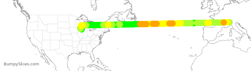 Turbulence forecast map for UAL415, IMC to ORD