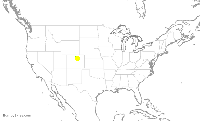 Turbulence forecast map for UAL4204, DEN to DEN