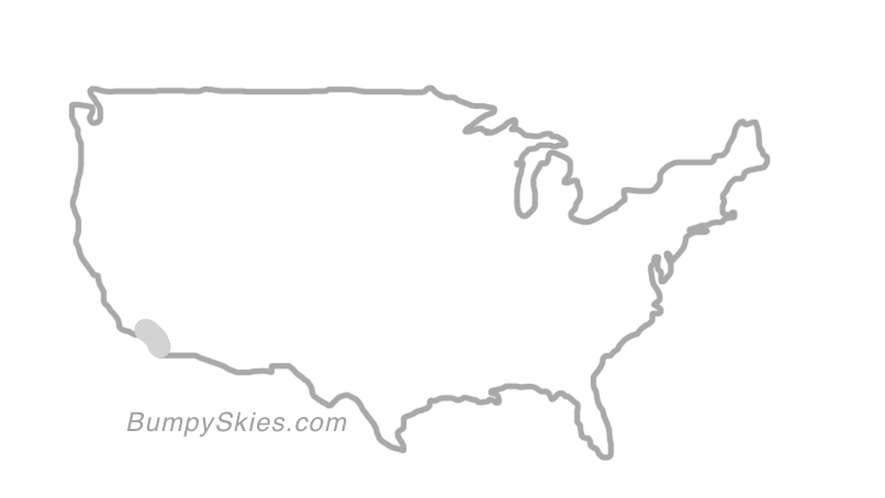 Map of continental US with illustrated flight path and turbulence forecast (described in text below)